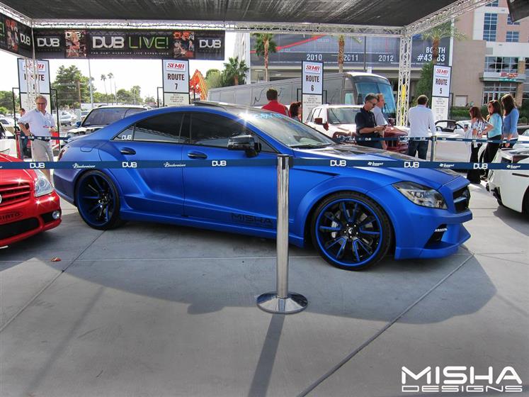 Mercedes Cls Body Kit On Custom Blue Widebody Cls Misha Designs In