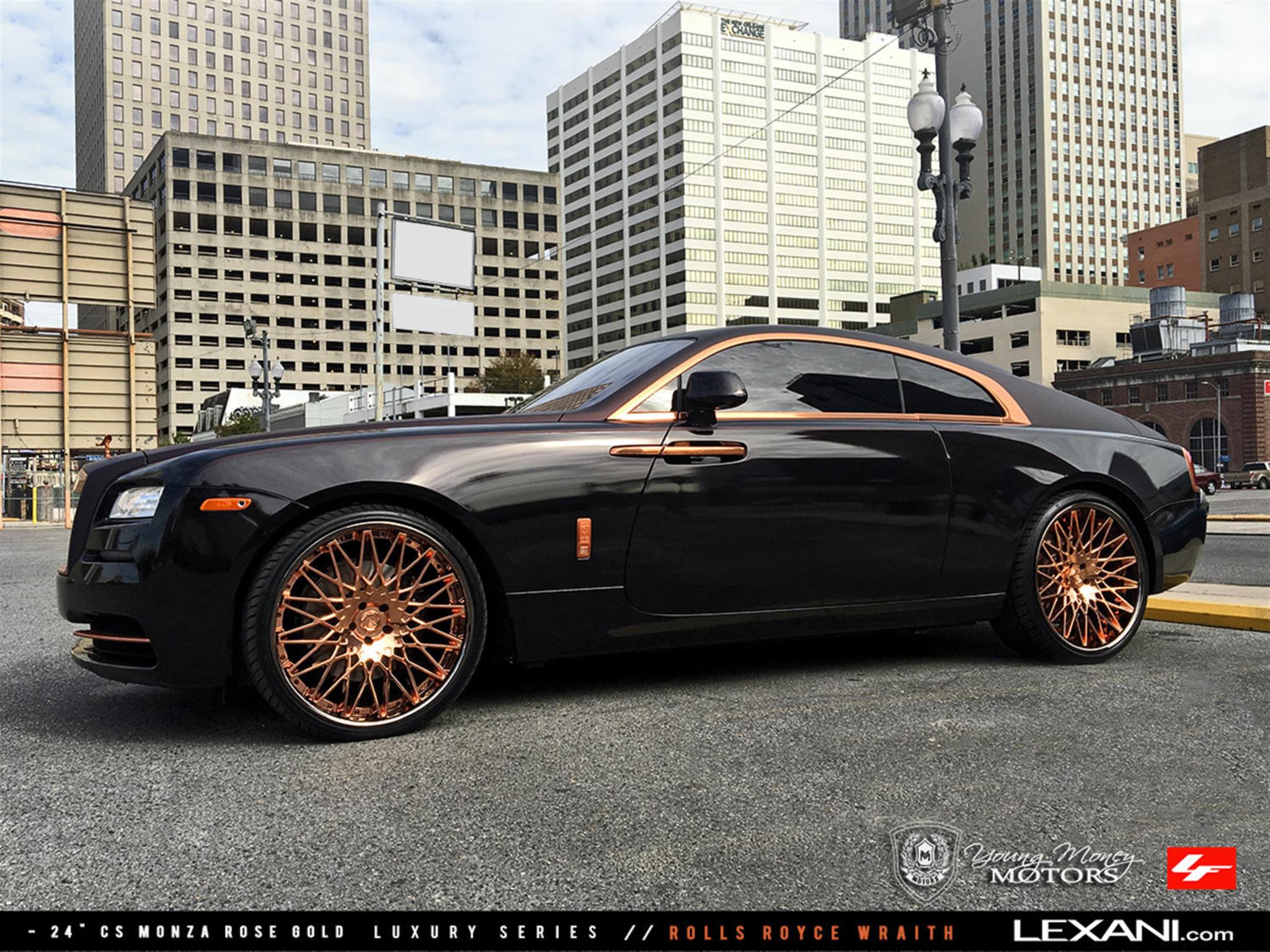 rolls royce wraith on 24s