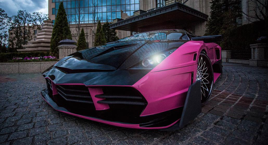 Lamborghini with Black and Chrome CS-Monza Wheels