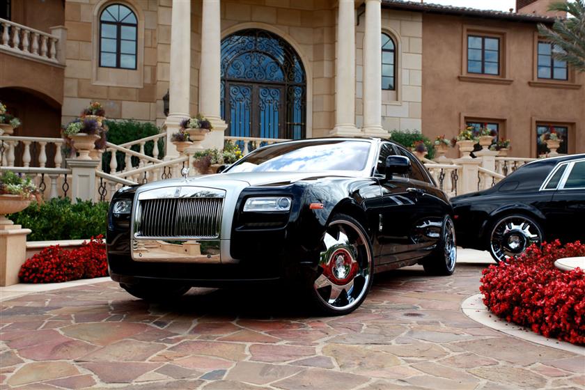 2011 Black Rolls Royce Ghost With All Chrome LX-2