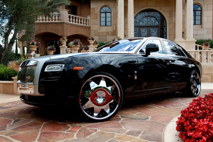 2011 Black Rolls Royce Ghost With All Chrome LX-2