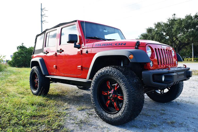 Red Jeep Rubicon | California Custom Sport Trucks in Fort Lauderdale ...