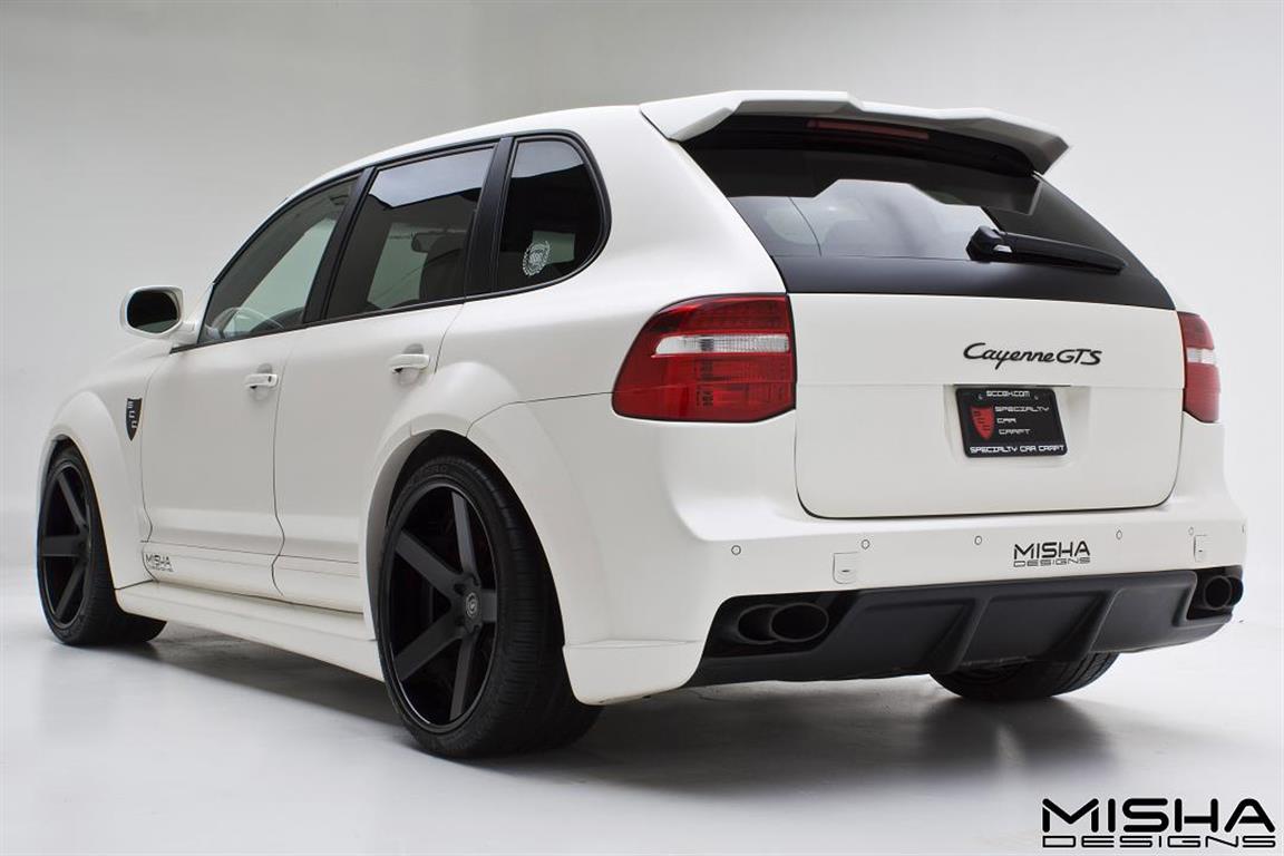 Porsche Cayenne Wide Body Kit on white Cayenne 957 - Misha Designs ...