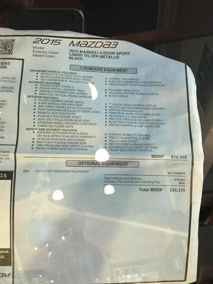 2015 Mazda3 Zoom Zoom Package