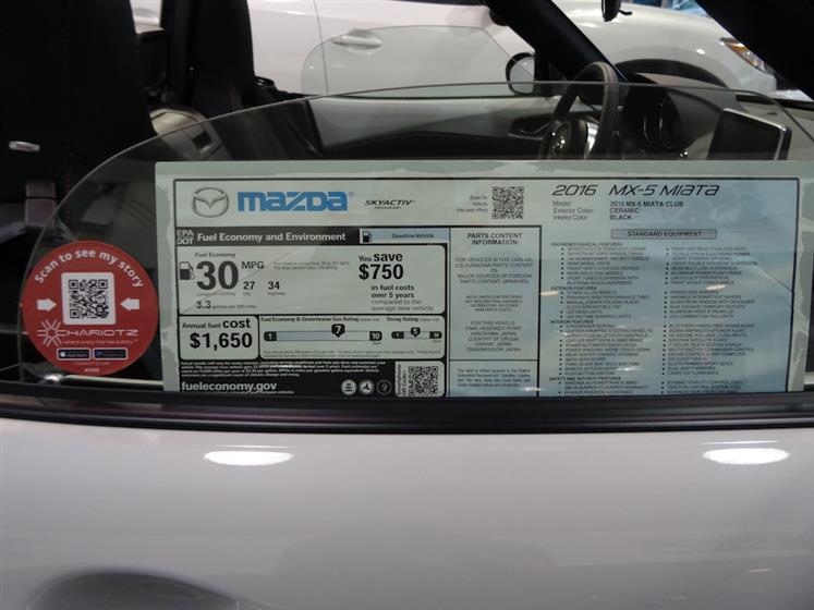 2016 Mazda MX-5 Miata Club Sport