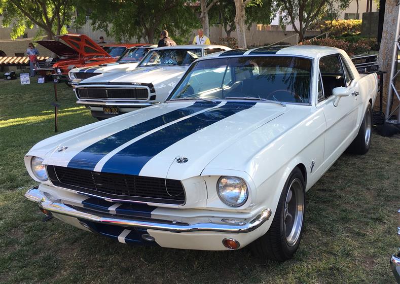 1966 Ford Mustang White-Blue
