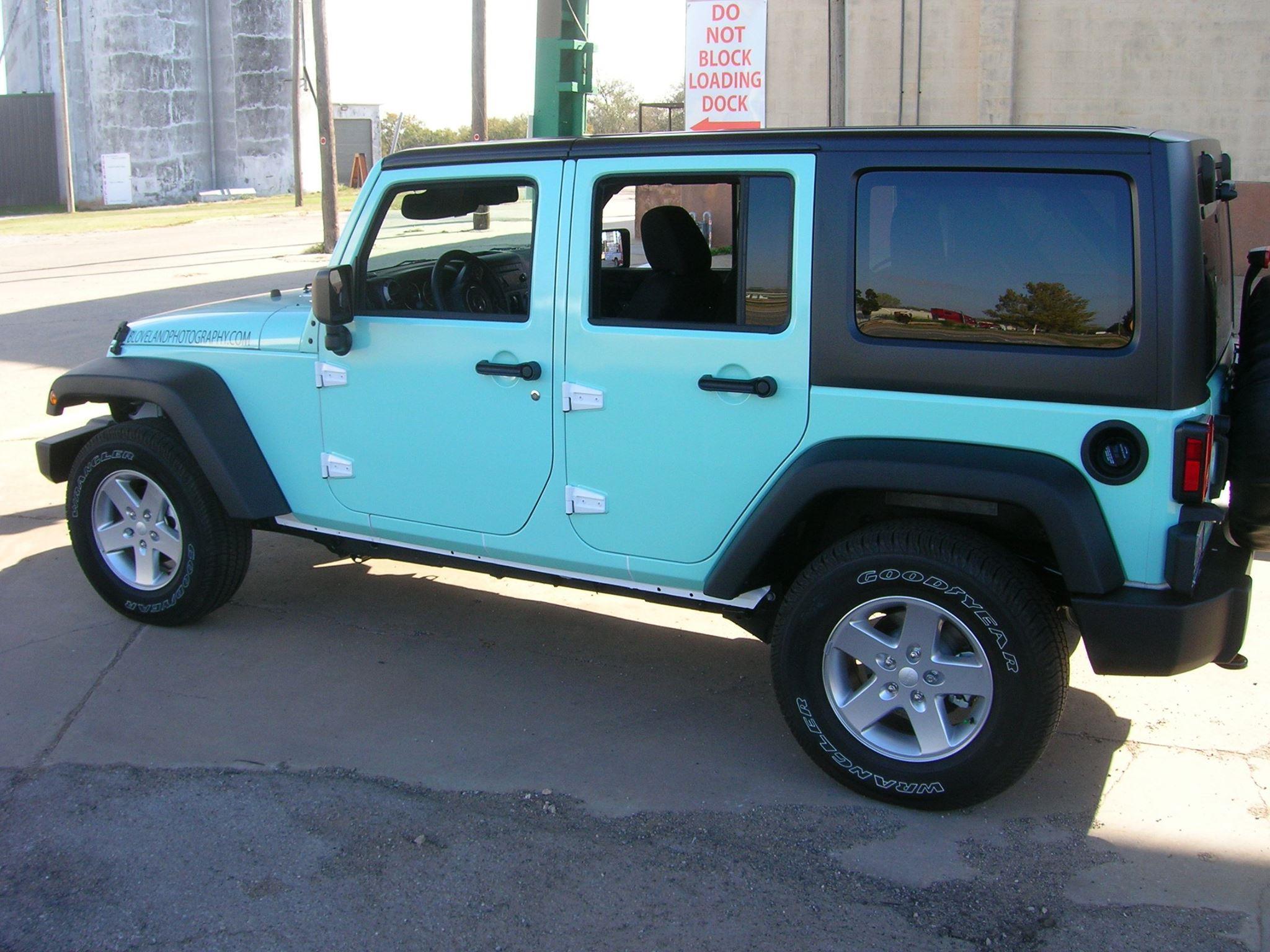 Blue Jeep - Alphagraffix - Yukon,OK ,US - #103115