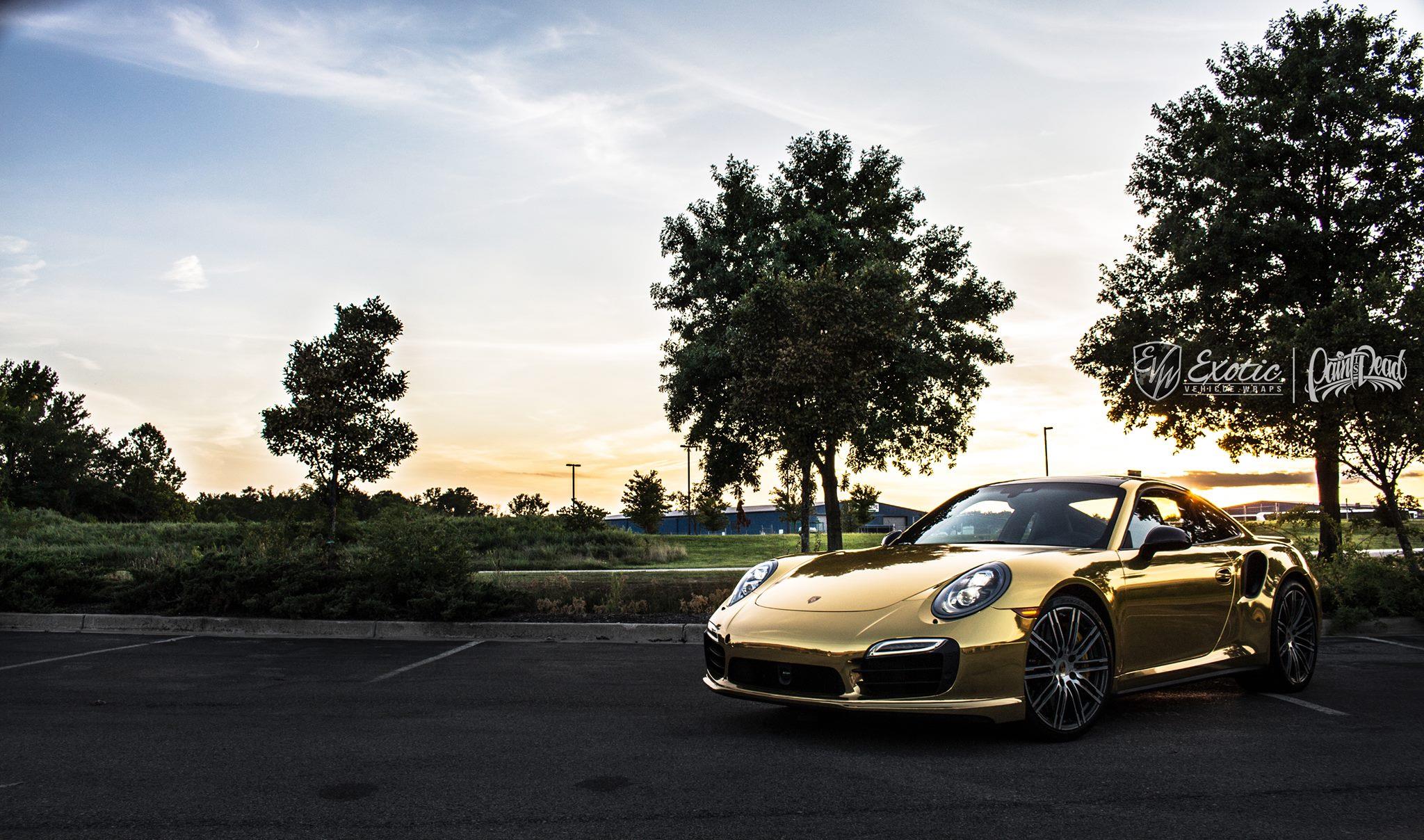 Gold Chrome Porsche 911 Turbo S