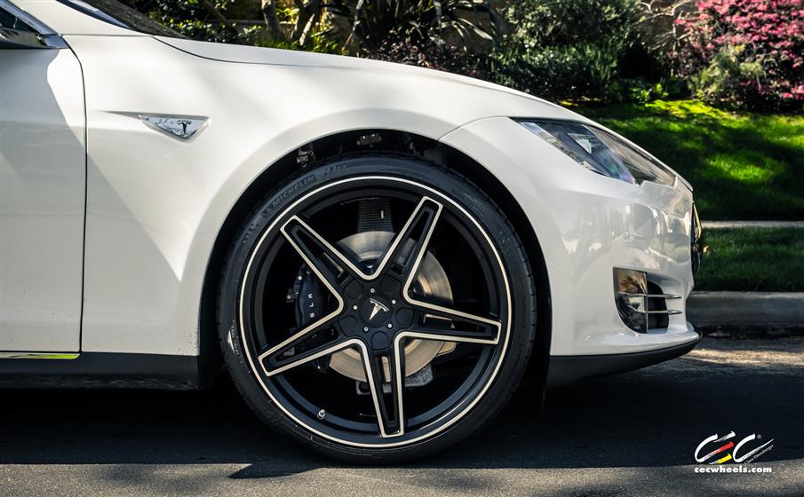 Tesla Model S with Custom Wheels