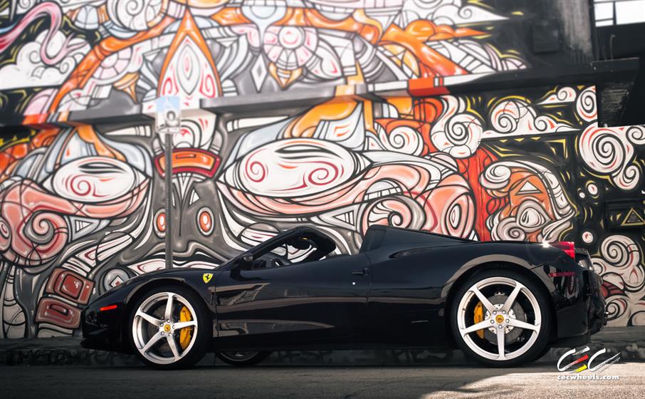 Ferrari 458 Spider with Custom Wheels