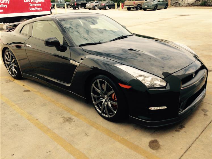 Washed and Waxed Black Nissan GT-R