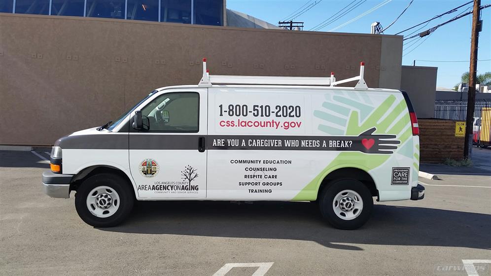 Project for Los Angeles County Caregiver Van Wrap