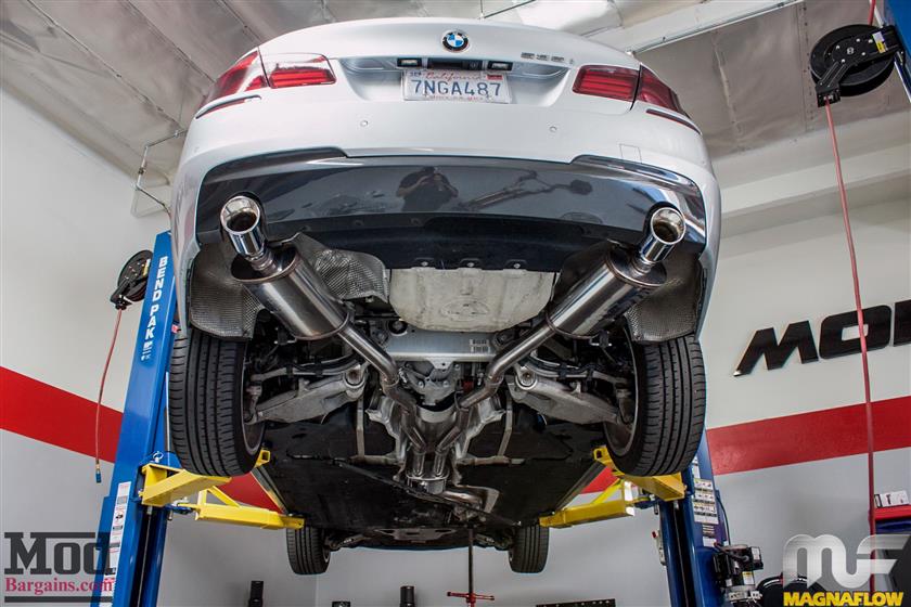 F10 BMW 535I MAGNAFLOW EXHAUST INSTALLED @ MODAUTO