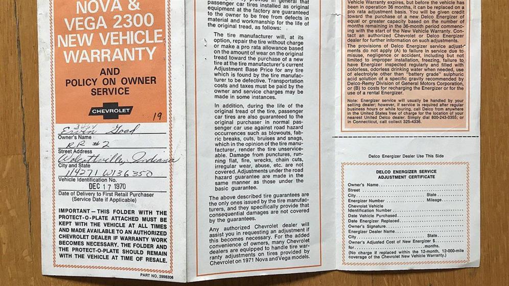 1971 Chevy Nova SS For Sale $36,999  