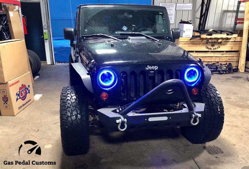 Jeep JK with halo LEDs