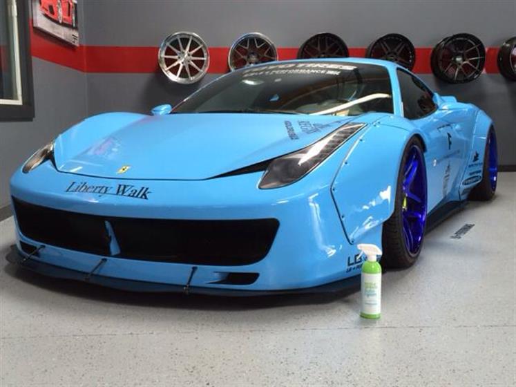 Blue Ferrari 458 with Riveted Widebody Kit
