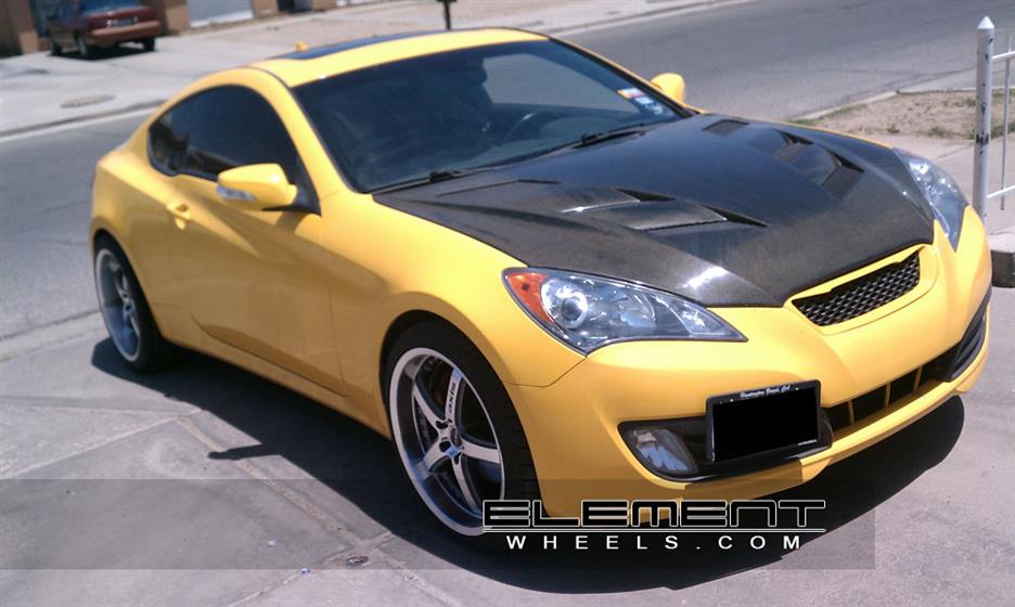 Hyundai Genesis Coupe With  Axis Shine Wheels