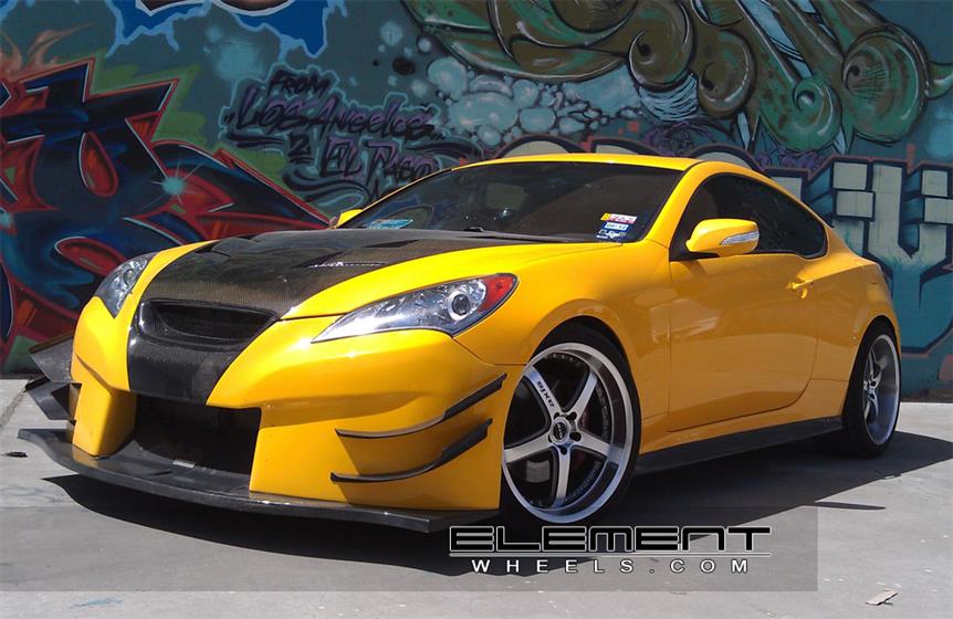 Hyundai Genesis Coupe With  Axis Shine Wheels